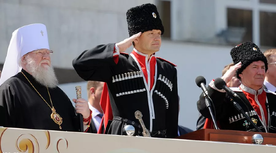 Парад казаков в Краснодаре &copy;&nbsp;Елена Синеок. ЮГА.ру