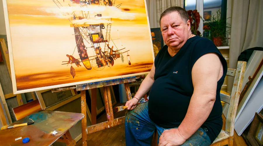 Художник Сергей Воржев &copy;&nbsp;Фото Дениса Яковлева, Юга.ру