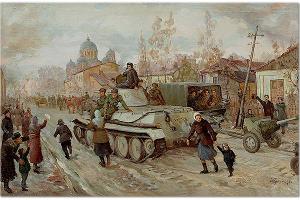 «Вступление Красных частей в Краснодар 12 февраля 1943 года», Петр Ружейников © Фотография предоставлена пресс-службой музея