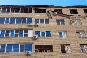 В Краснодаре в ночном пожаре в многоэтажке сгорело 64 квартиры &copy;&nbsp;Фото Дмитрия Пославского, Юга.ру