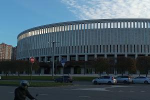 Праздничная иллюминация на фасаде стадиона «Краснодар» © Андрей Малеваный Юга.ру
