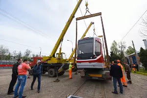 Новый трехсекционный трамвай "Витязь"  &copy;&nbsp;Елена Синеок, ЮГА.ру