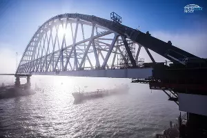 Строительство Крымского моста &copy;&nbsp;Фото инфоцентра &laquo;Крымский мост&raquo;, most.life