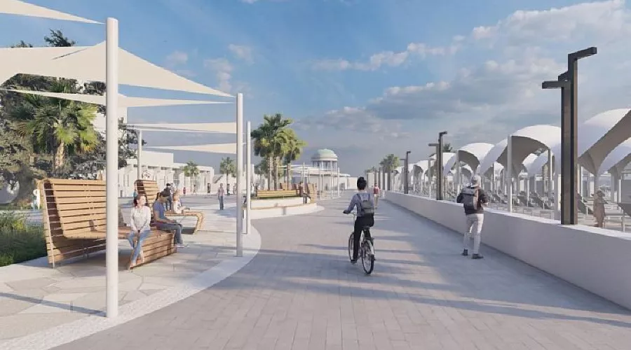 Рендер набережной пляжа «Ривьера» в Сочи &copy;&nbsp;Изображение пресс-службы мэрии Сочи
