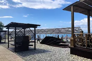 На пляже в Широкой Балке &copy;&nbsp;Фото Иолины Грибковой, Юга.ру