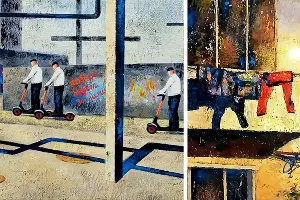 Проект художника Тима Вильгана «Свет и тьма города К.»  &copy;&nbsp;Скриншоты фото из телеграм-канала Тима Вильгана