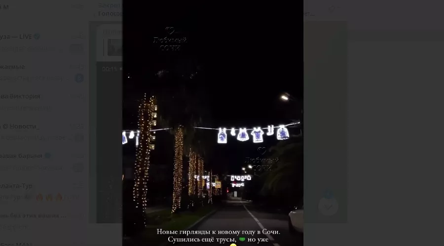 &copy;&nbsp;Скриншот фото из телеграм-канала &laquo;Любимый Сочи&raquo;