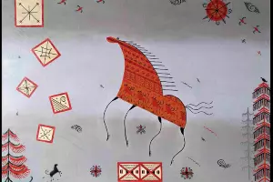 «Конь Небесный», Екатерина Игнатова &copy;&nbsp;Скриншот фото из письма от пресс-службы Краснодарского музея имени Коваленко