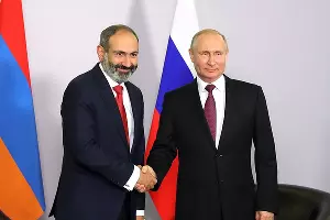Владимир Путин и Никол Пашинян &copy;&nbsp;Фото пресс-службы администрации президента РФ