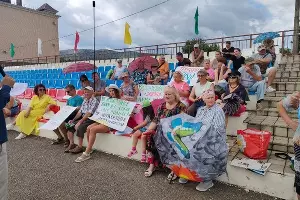 Митинг по воде 15 июля 2023 года в Горячем Ключе &copy;&nbsp;Фото предоставлено Тимуром Фахретдиновым