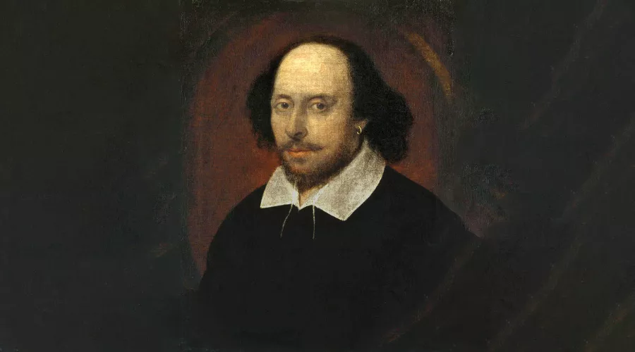 «Чандосовский портрет», один из предполагаемых портретов Уильяма Шекспира (1600-1610) &copy;&nbsp;Произведение искусства является общественным достоянием