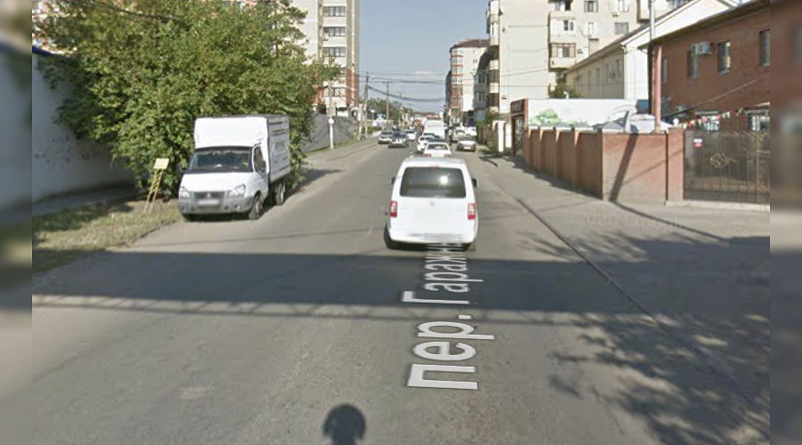 Гаражный переулок © Скриншот панорамы карт Google