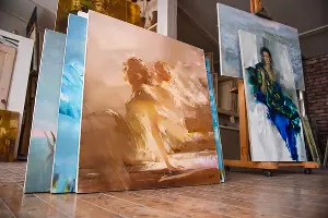 В мастерской Валерия и Инны Цукахиных &copy;&nbsp;Фото Елены Синеок, Юга.ру