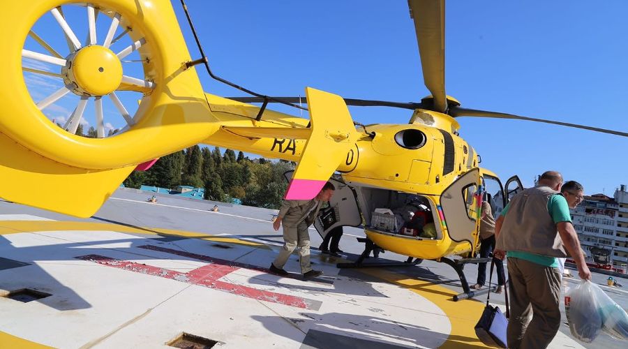 Вертолет санавиации © Фото пресс-службы Министерства здравоохранения Краснодарского края