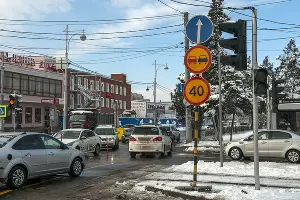 В Краснодаре начали строить трамвайную линию на улице Московской &copy;&nbsp;Фото Дмитрия Пославского, Юга.ру