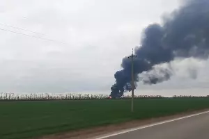 Снято 20 марта 2025 года на трассе 142-м километре трассы 03К-002 в Кавказском районе &copy;&nbsp;Фото Антона Быкова, Юга.ру