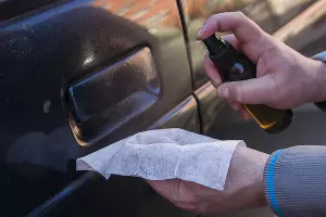 Дезинфекция автомобиля &copy;&nbsp;Фото Евгения Мельченко, Юга.ру