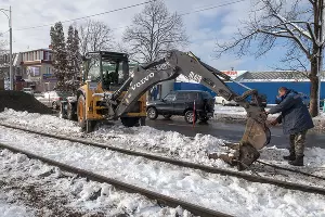 В Краснодаре начали строить трамвайную линию на улице Московской &copy;&nbsp;Фото Дмитрия Пославского, Юга.ру