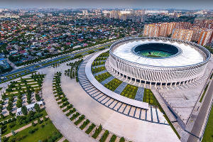 Стадион «Краснодар» © Скриншот панорамы yandex.ru/maps 2022 года