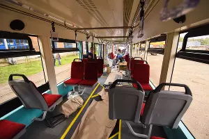 Новый трехсекционный трамвай "Витязь"  &copy;&nbsp;Елена Синеок, ЮГА.ру