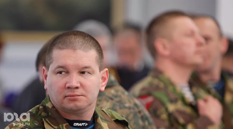 "Крымский "Беркут" на встрече с депутатами думы Ставропольского края в Ставрополе &copy;&nbsp;Эдуард Корниенко, ЮГА.ру