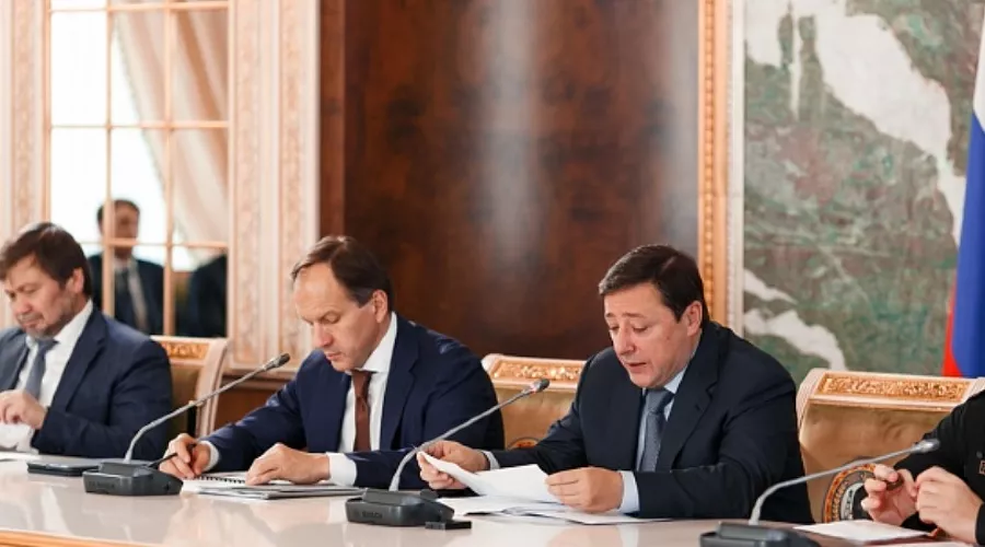 Одес Байсултанов, Лев Кузнецов и Александр Хлопонин &copy;&nbsp;Фото пресс-службы Минкавказа РФ