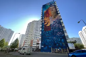 Мурал Евгения Богатого &copy;&nbsp;Фото Дмитрия Пославского, Юга.ру