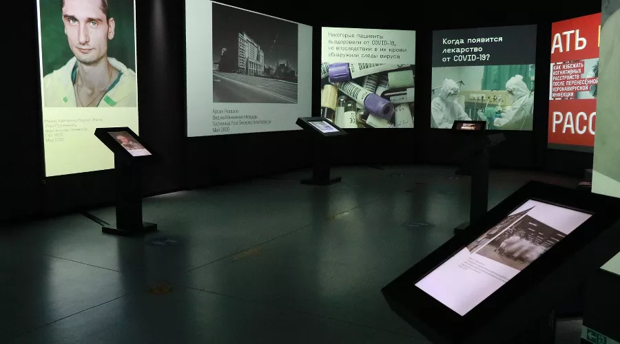 Мультимедийная выставка «Жизнь с вирусами» &copy;&nbsp;Фото предоставлено пресс-службой Политехнического музея
