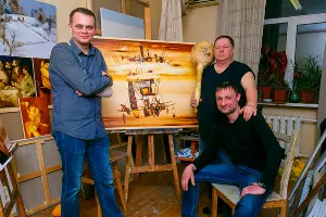 Продюсер Алексей Двоеглазов, художник Сергей Воржев, режиссер Игорь Гаркушенко  &copy;&nbsp;Фото Дениса Яковлева, Юга.ру
