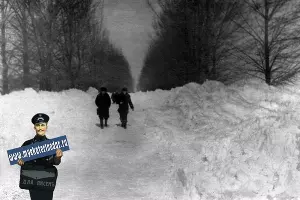 Шоссе Пилотов у Летного училища. Зима 1954 года &copy;&nbsp;Фото с сайта myekaterinodar.ru
