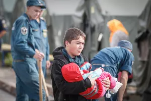 Лагерь беженцев на границе между Украиной и Россией &copy;&nbsp;Эдуард Корниенко, ЮГА.ру