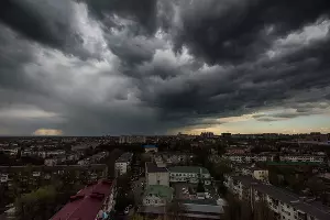 Дождь в Краснодаре &copy;&nbsp;Фото Елены Синеок, Юга.ру