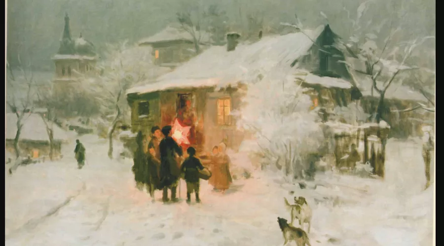 «Колядки», Н.К. Пимоненко Колядки, конец XIX века, Херсонский областной художественный музей им. А.А. Шовкуненко &copy;&nbsp;Произведение искусства является общественным достоянием