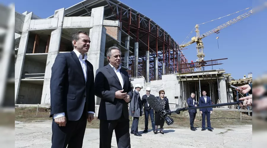 Вениамин Кондратьев и Виталий Мутко &copy;&nbsp;Фото пресс-службы администрации Краснодарского края