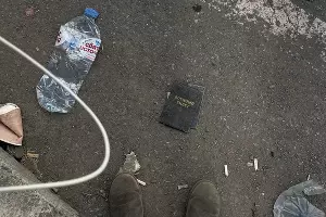 Мусор на российско-грузинской границе  &copy;&nbsp;Фото Катерины Данильян