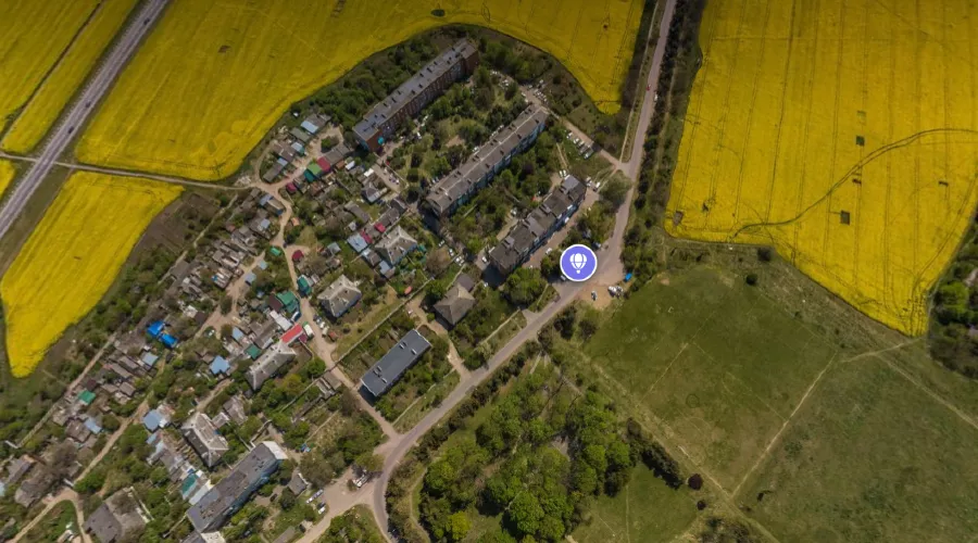 Кленовый сквер в Краснодаре. Вид сверху &copy;&nbsp;Скриншот yandex.ru/maps, панорама 2020 года