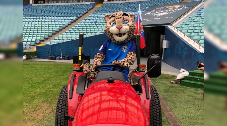 Маскот ФК «Сочи» Барсик © Фото пресс-службы ФК «Сочи»