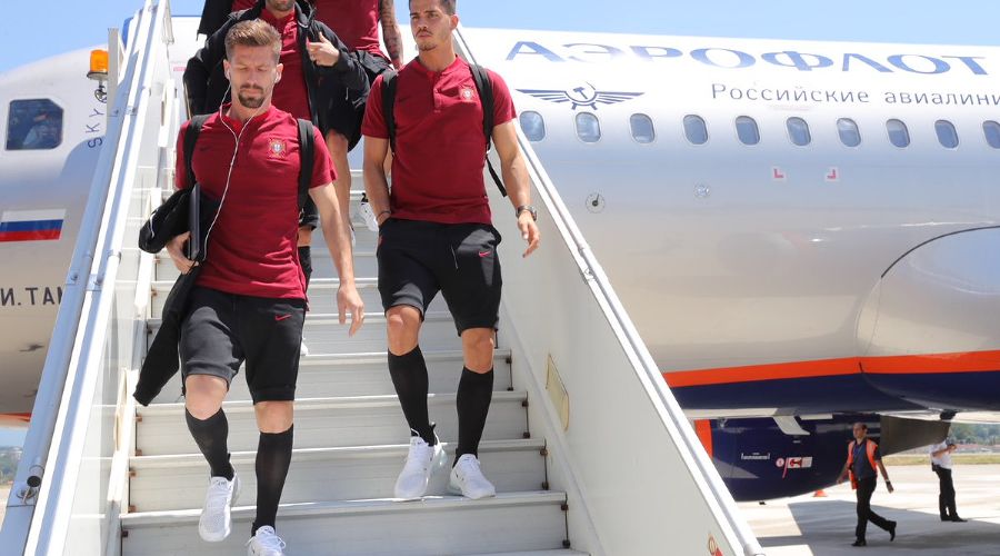 Сборная Португалии по футболу прилетела в Сочи © Фото из аккаунта twitter.com/selecaoportugal