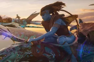 Кадр из фильма «Аватар: Путь воды», реж. Джеймс Кэмерон, 2022 год &copy;&nbsp;Скриншот видео с YouTube-канала &laquo;В Рейтинге&raquo; &copy; https://www.youtube.com/watch?v=6DR1SqPYWCo