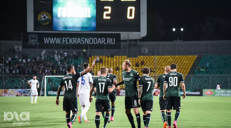 ФК "Краснодар" обыграл "Слован" в матче Лиги Европы со счетом 2:0 &copy;&nbsp;Елена Синеок, ЮГА.ру