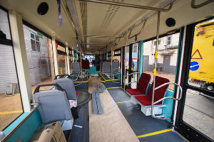 Новый трехсекционный трамвай "Витязь"  © Елена Синеок, ЮГА.ру