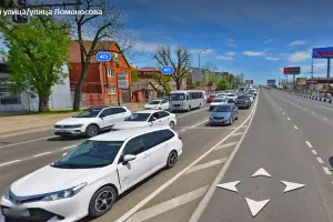 Краснодар, пересечение улиц Северной и Ломоносова &copy;&nbsp;Скриншот страницы сервиса &laquo;Яндекс Карты&raquo;, 2021 год