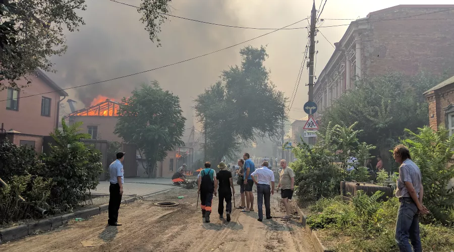 Пожар в Ростове-на-Дону &copy;&nbsp;Фото Антона Пилипенко, Юга.ру