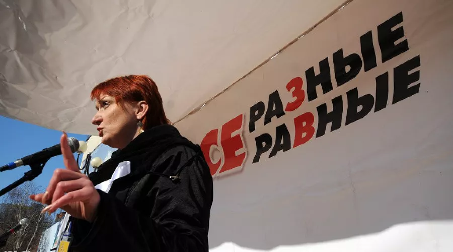 Анна Митренко на митинге "За честные выборы" &copy;&nbsp;Елена Синеок. ЮГА.ру