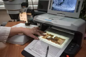 Подозрительные банкноты на экспертизе у специалиста &copy;&nbsp;Фото Елены Синеок, Юга.ру