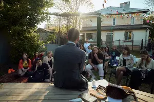 Лекция в «Logovo феникса» &copy;&nbsp;Фото Макара Волкова