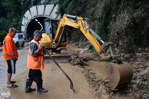 Сход селя на трассе Адлер – Красная поляна &copy;&nbsp;Нина Зотина, ЮГА.ру