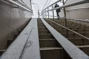 Снег в Краснодаре &copy;&nbsp;Фото Елены Синеок, Юга.ру