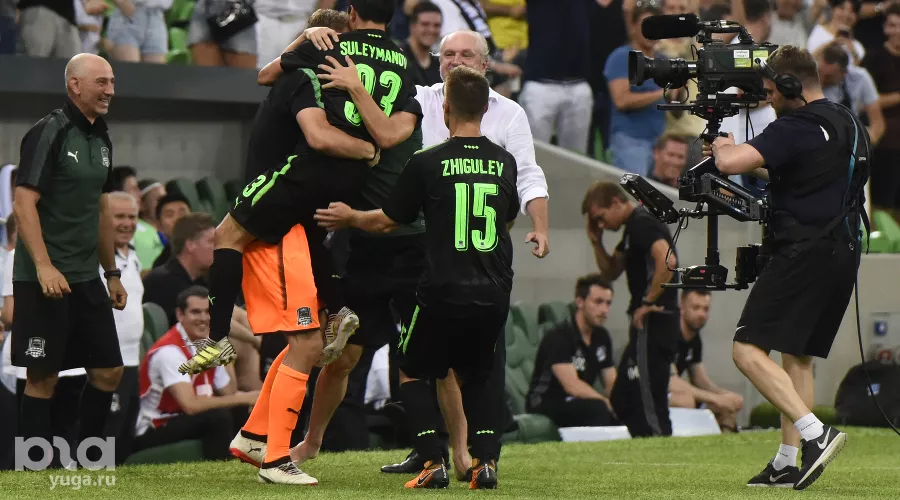 ФК «Краснодар» в квалификационном матче Лиги Европы обыграл датский «Люнгбю» &copy;&nbsp;Фото Елены Синеок, Юга.ру