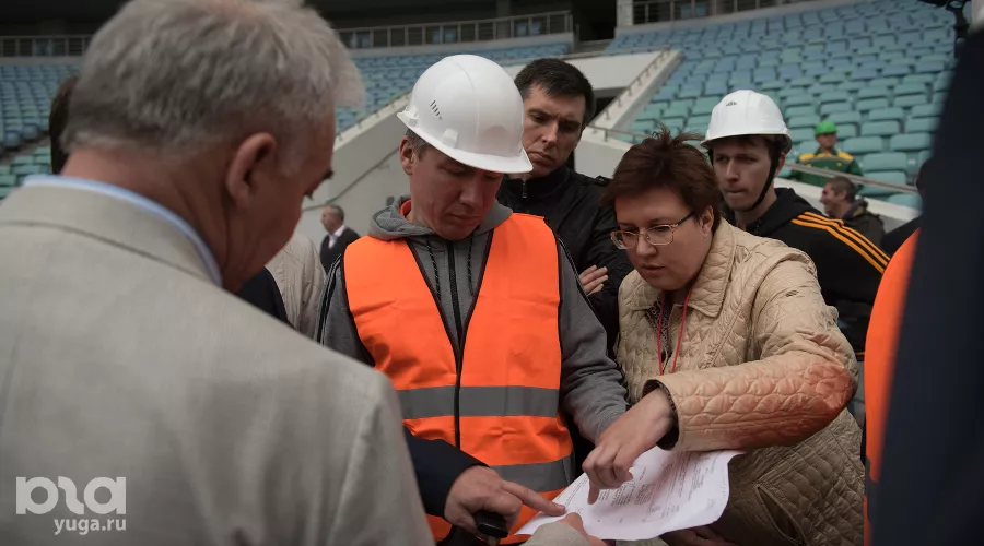 Делегация FIFA проверила готовность стадиона "Фишт" в Сочи к ЧМ-2018 &copy;&nbsp;Нина Зотина, ЮГА.ру